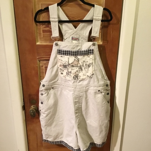 bill blass Pants - Vintage Bill Blass western short overalls